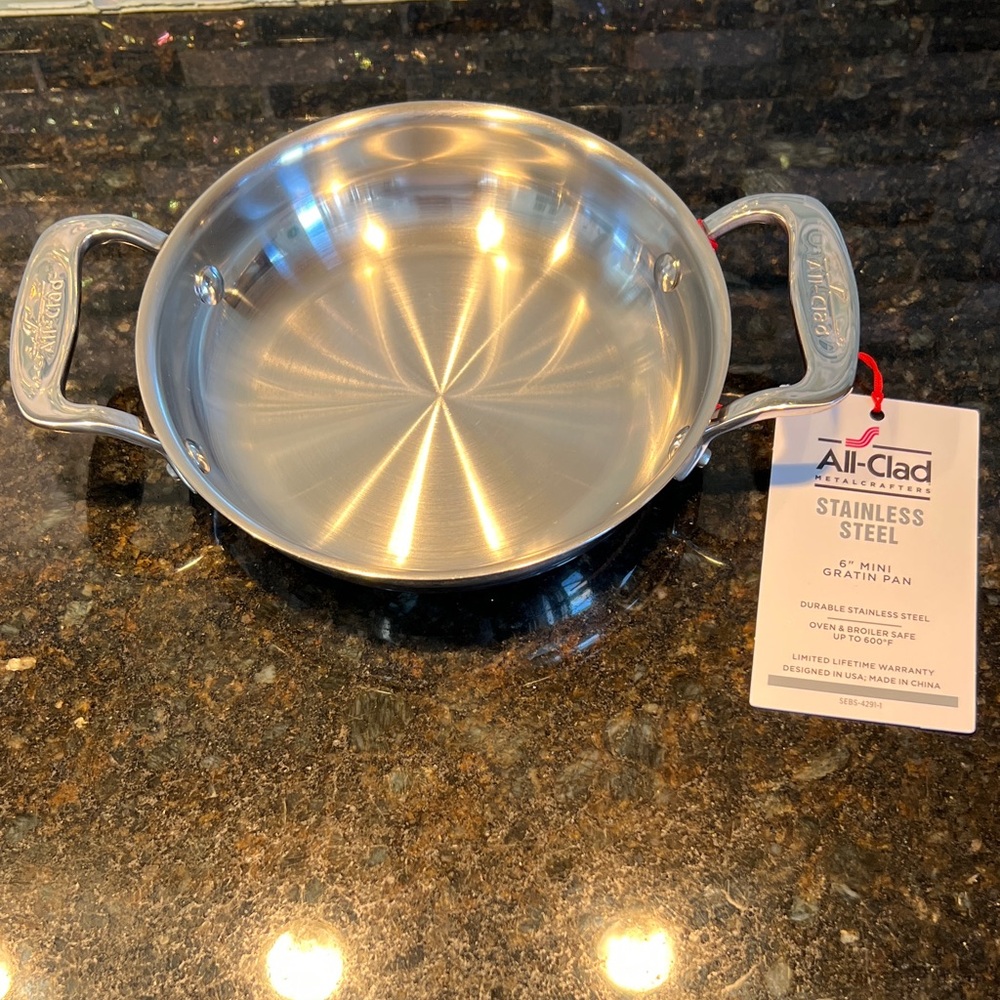 All Clad 6” Stainless Steel Gratin Pan